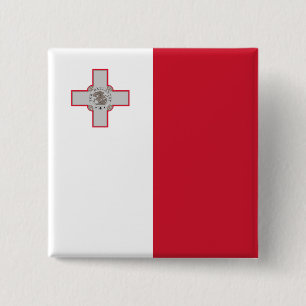 Malta (Maltese) Flag 2 Inch Square Button