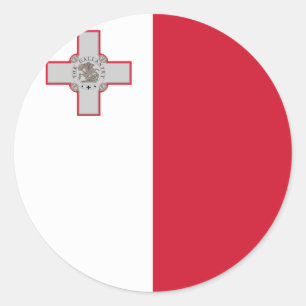 Malta (Maltese) Flag Classic Round Sticker