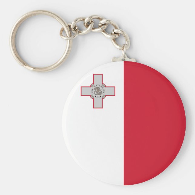Malta (Maltese) Flag Keychain (Front)