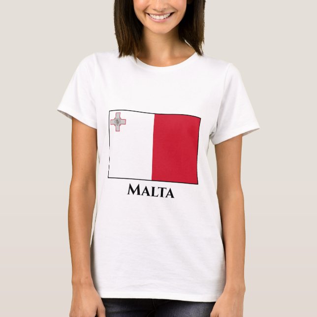 Malta (Maltese) Flag T-Shirt (Front)