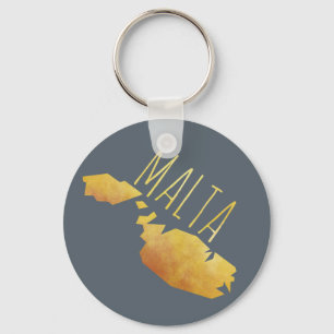 Malta Map Keychain
