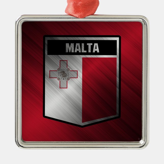 Malta Metal Ornament (Front)