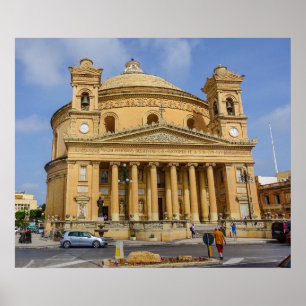 Malta Mosta Rotunda Mediterranean Island Photo Poster