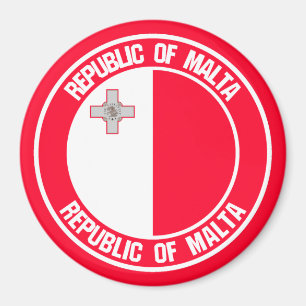 Malta Round Emblem Magnet