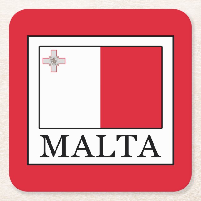 Malta Square Paper Coaster (Front)