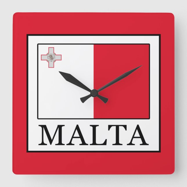 Malta Square Wall Clock (Front)