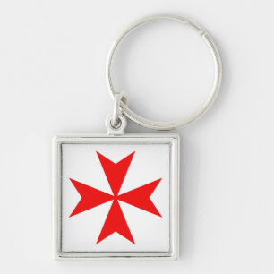 malta templar knights red cross religion symbol keychain