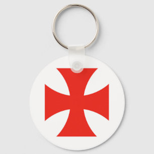 malta templar knights red cross religion symbol keychain