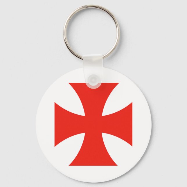 malta templar knights red cross religion symbol keychain (Front)
