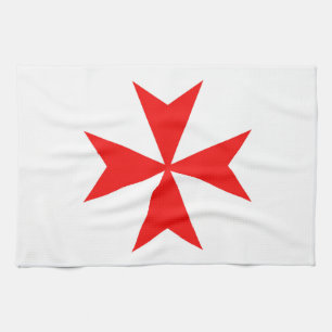 malta templar knights red cross religion symbol kitchen towel