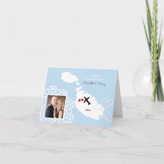 Malta Wedding Destination Invitation (Front)