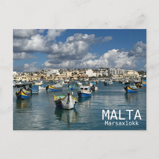 Malte - Marsaxlokk Carte postale ! (Devant)