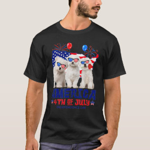 Maltese America 4th of July Independence Day Gift  T-Shirt