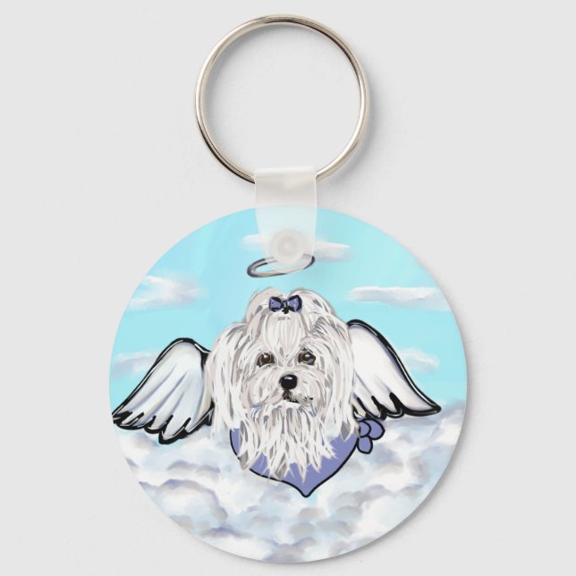 Maltese Angel Keychain (Front)