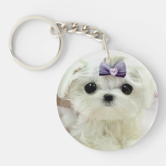 Maltese Baby Keychain (Front)