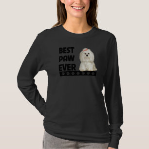 Maltese Best Paw Ever Maltipoo Dad Fathers Day Dog T-Shirt