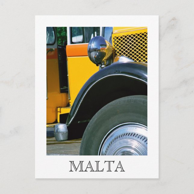 Maltese bus Postcard (Front)