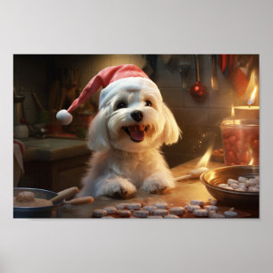 Maltese Christmas Cookies Festive Holiday Poster