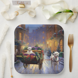 Maltese Christmas Festive Season Paper Plate
