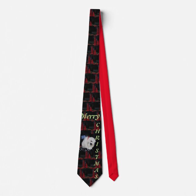 Maltese Christmas Tie (Front)