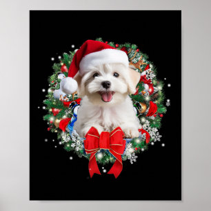 Maltese Christmas Wreath Decoration Xmas Pyjamas 1