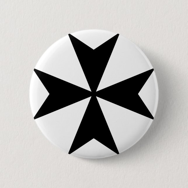 Maltese Cross 2 Inch Round Button (Front)