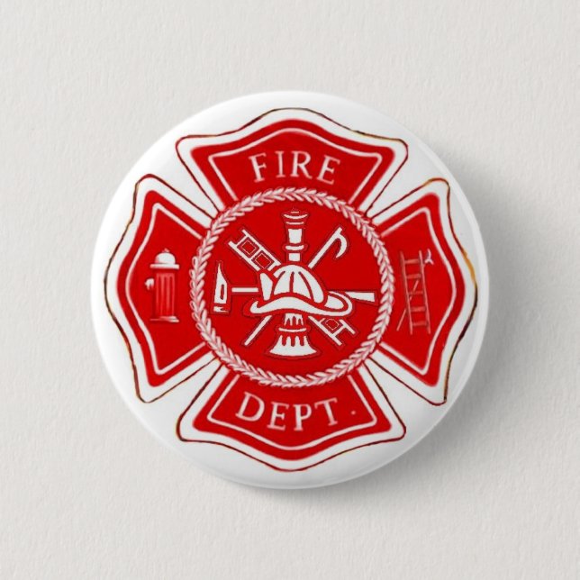 MALTESE CROSS 2 INCH ROUND BUTTON (Front)