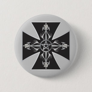 Maltese Cross 2 Inch Round Button