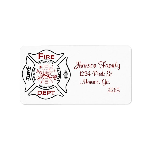 Maltese Cross  Address Labels (Front)
