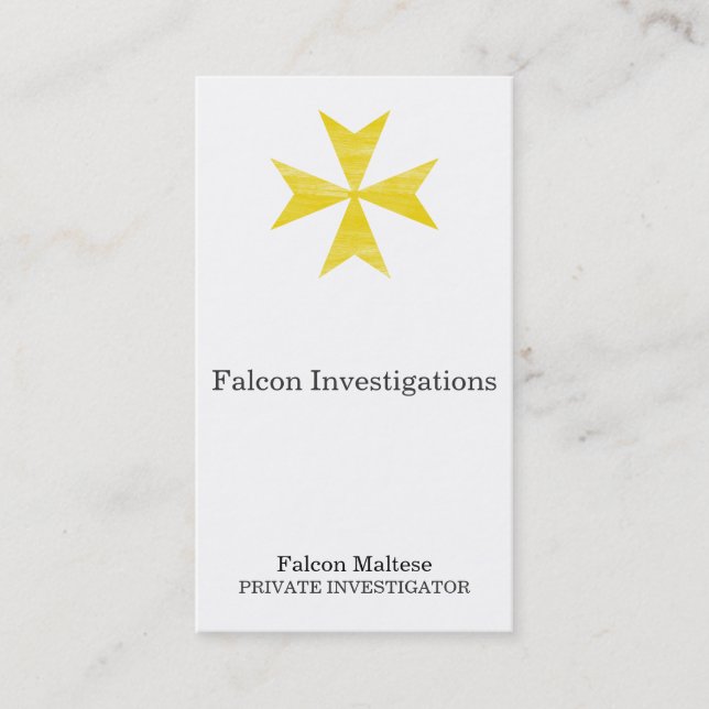 Maltese Cross Appointment Card (Front)