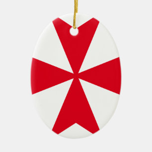 maltese cross ceramic ornament