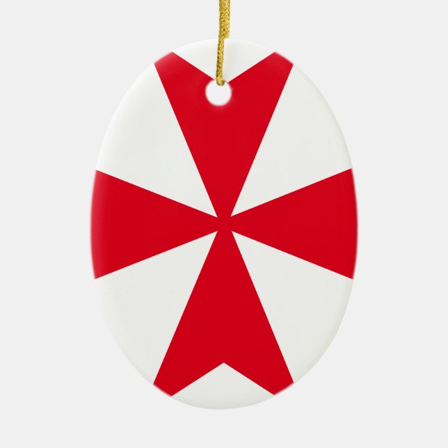 maltese cross ceramic ornament (Front)