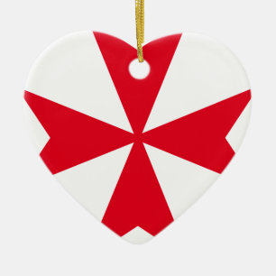 maltese cross ceramic ornament