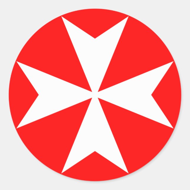 Maltese Cross Classic Round Sticker (Front)