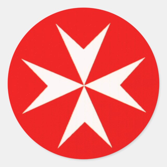Maltese Cross Classic Round Sticker (Front)