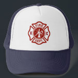 Maltese Cross Custom Initials Fire Rescue Worker Trucker Hat<br><div class="desc">A custom initials Maltese cross fire rescue worker hat.</div>