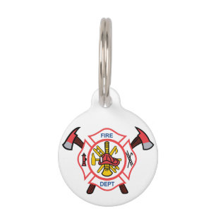 Maltese Cross Fire Dept Pet Tag