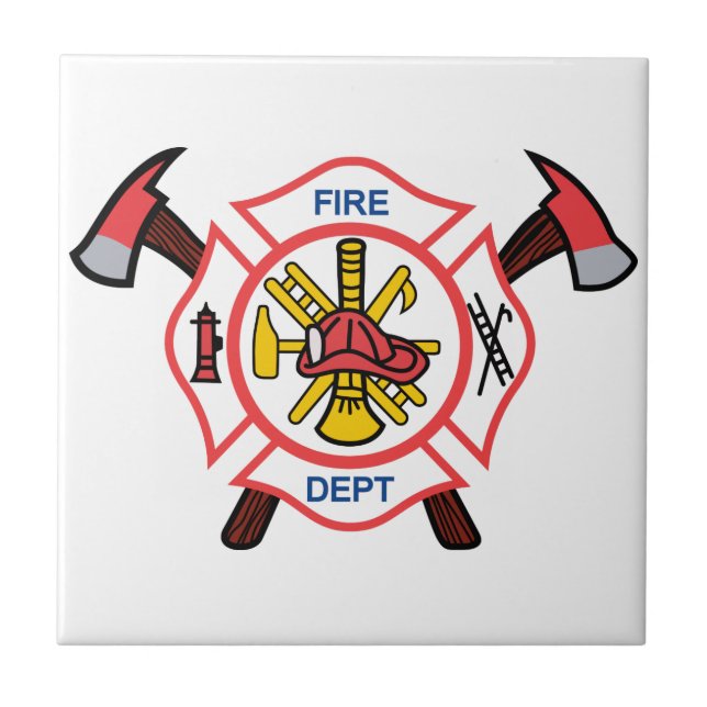 Maltese Cross Fire Dept Tile (Front)