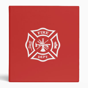 MALTESE CROSS, FIRE, FIRE DEPT, FIREFIGHTER BINDER