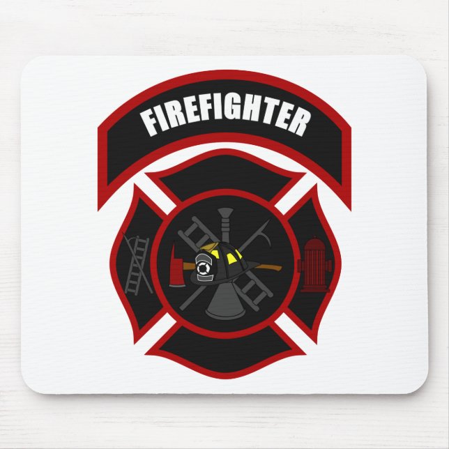 Maltese Cross - Firefighter Mouse Pad (Front)