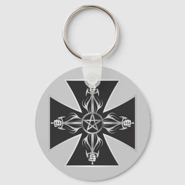 Maltese Cross Keychain (Front)
