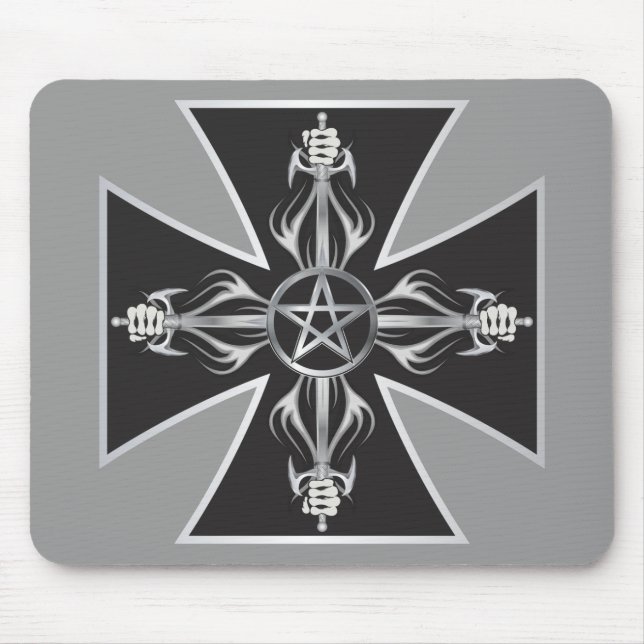 Maltese Cross Mouse Pad (Front)