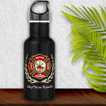 Maltese Cross Personalized Firefighter 532 Ml Water Bottle<br><div class="desc">Firefighter's keepsake,  personalized water bottle. Perfect for birthdays,  promotions,  graduation or retirement.</div>