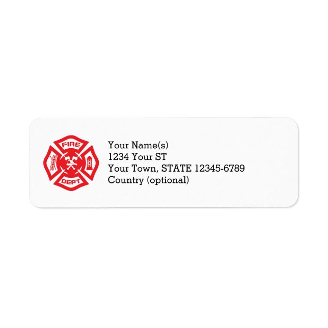 Maltese Cross- return address labels (Front)