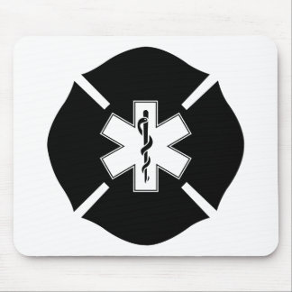 Maltese Cross & Star of Life Mouse Pad