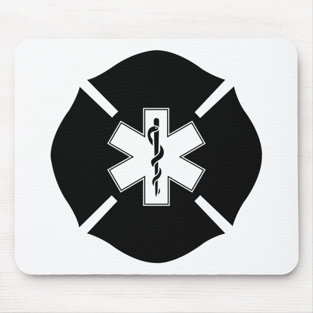 Maltese Cross & Star of Life Mouse Pad (Front)