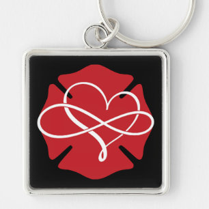 MALTESE CROSS with HEART and INFINITY Keychain