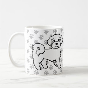 Maltese Cute Cartoon Dog Illustration Coffee Mug