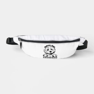 Maltese Dad Black and White Design Maltese Dog Fanny Pack
