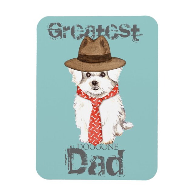 Maltese Dad Magnet (Vertical)